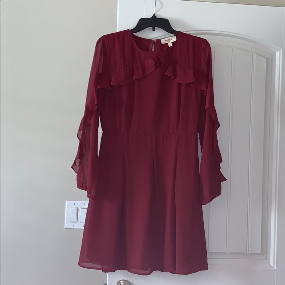 Maroon flowy dress